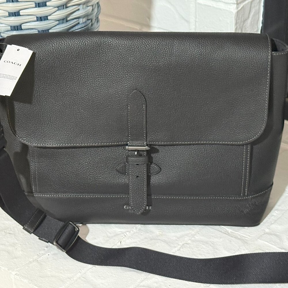 Coach Hudson Leather Messenger Bag - NEW!